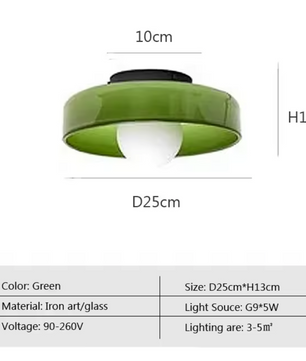 Lumi – Moderne Ronde Glazen Plafondlamp (Nordic Design)