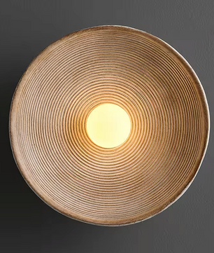 Resin Ronde Wandlamp – Klassieke Stijl (incl. gratis E27 lamp)