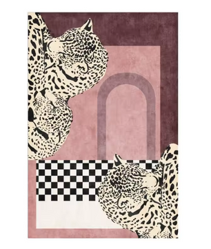 LunaSoft Luxe Pluche Luipaardprint Tapijt – Stijlvol, Comfortabel & Antislip