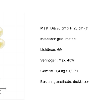 Umberto - Italiaanse Bauhaus Design Glazen Tafellamp