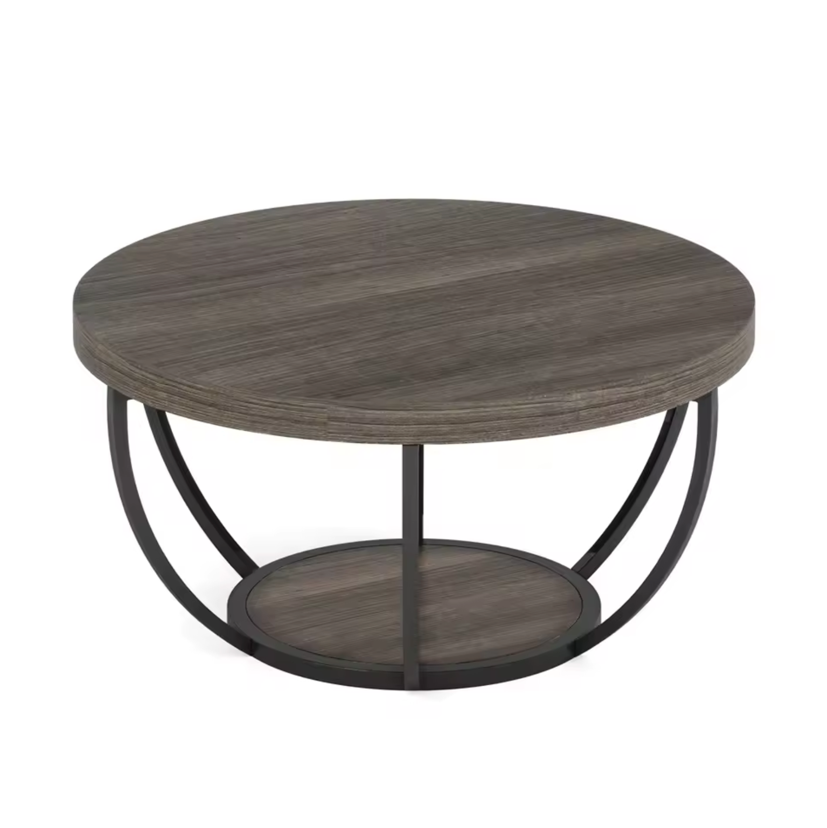 2-Laags Ronde Salontafel – Industriële Stijl
