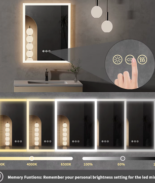Dimbare LED Badkamerspiegel met Verlichting