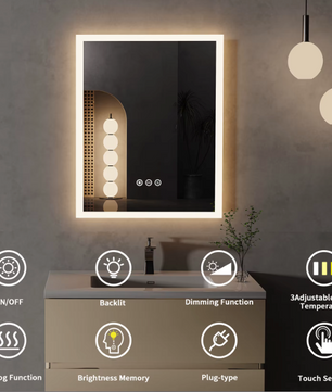 Dimbare LED Badkamerspiegel met Verlichting