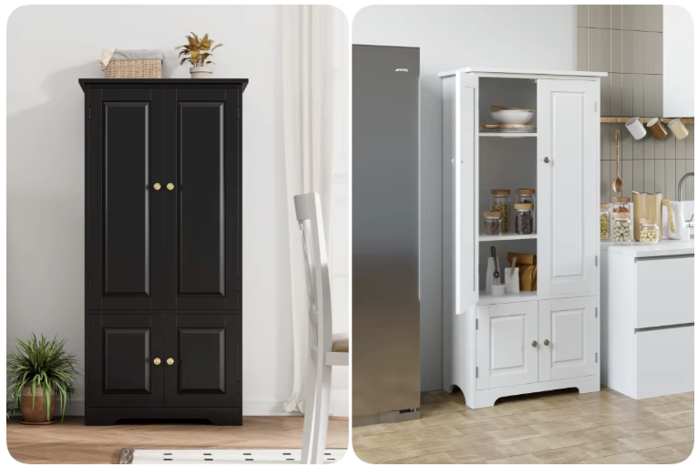 Getone Hoge Opbergkast – Zwart of Wit