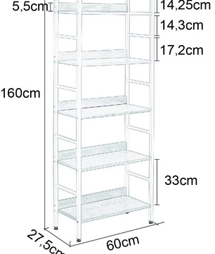 Sedia 5-Laags Houten Boekenkast