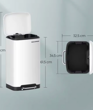 Prullenbak van 30L – Stijlvol, Hygiënisch en Ruimtebesparend