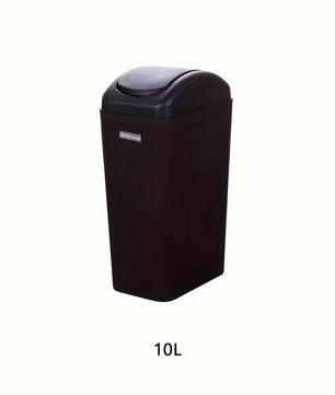 Kunststof Prullenbak met Draaibaar Deksel (10L)