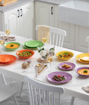 Mexicaanse Stijl Kleurenmix Serviesset – 18/36 Stuks Keramiek Dinerborden, Soepplaten, Dessertborden