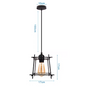 Retro Industriële Hanglamp – Zwart Ijzer E27 Geometrisch Design