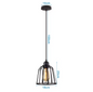 Retro Industriële Hanglamp – Zwart Ijzer E27 Geometrisch Design