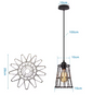 Retro Industriële Hanglamp – Zwart Ijzer E27 Geometrisch Design