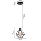 Retro Industriële Hanglamp – Zwart Ijzer E27 Geometrisch Design