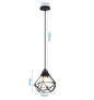 Retro Industriële Hanglamp – Zwart Ijzer E27 Geometrisch Design