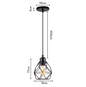 Retro Industriële Hanglamp – Zwart Ijzer E27 Geometrisch Design