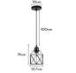 Retro Industriële Hanglamp – Zwart Ijzer E27 Geometrisch Design