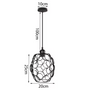 Retro Industriële Hanglamp – Zwart Ijzer E27 Geometrisch Design