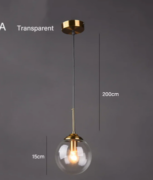 Luxe Glazen Bol Hanglamp – Cocon Design Amber Glas