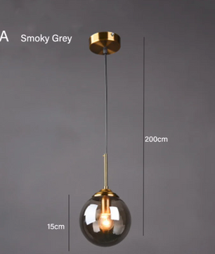 Luxe Glazen Bol Hanglamp – Cocon Design Amber Glas