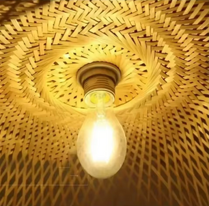 Boho Vintage Handgemaakte Rotan Hanglamp – Natuurlijke Look
