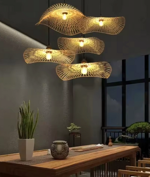 Boho Vintage Handgemaakte Rotan Hanglamp – Natuurlijke Look