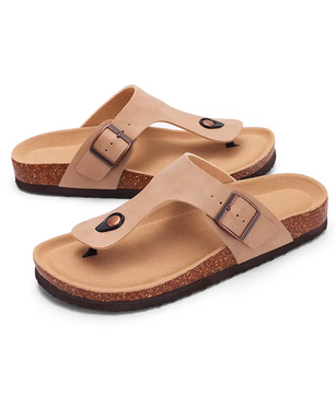 KIDMI Teenslippers van Kurk en PVC-leer