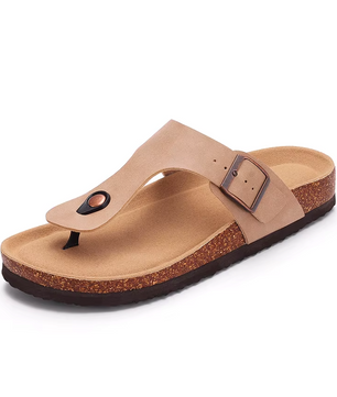 KIDMI Teenslippers van Kurk en PVC-leer
