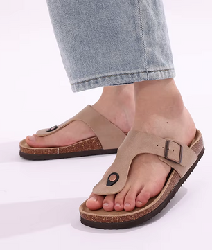 KIDMI Teenslippers van Kurk en PVC-leer