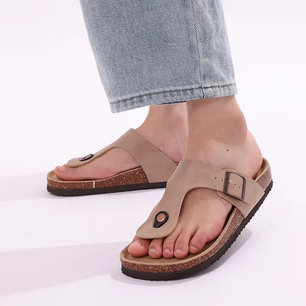 KIDMI Teenslippers van Kurk en PVC-leer