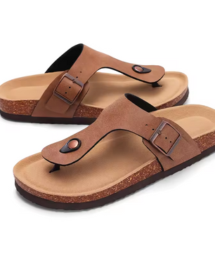 KIDMI Teenslippers van Kurk en PVC-leer