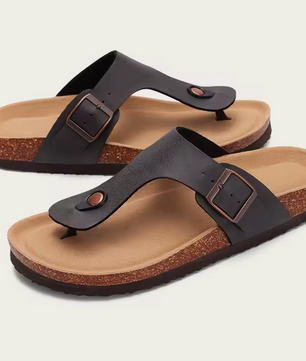 KIDMI Teenslippers van Kurk en PVC-leer