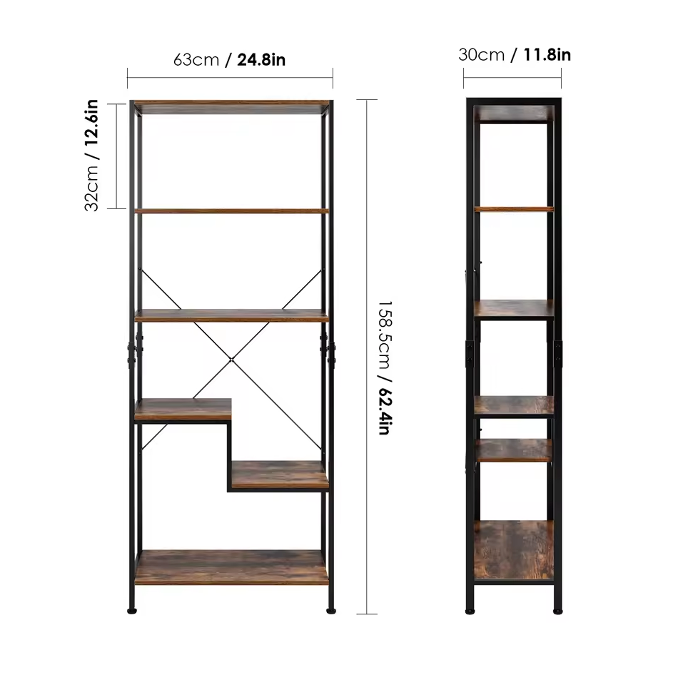 Sedia Vintage Design Kast – Getone 5-Lagen Industriële Decoratiekast