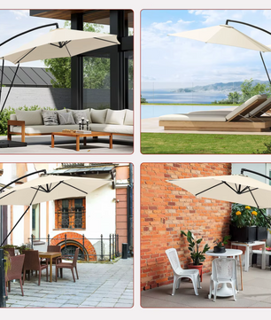 Sedia Vrijstaande Parasol met Hoes – Waterdichte en Kantelbare Hangparasol met UV-bescherming