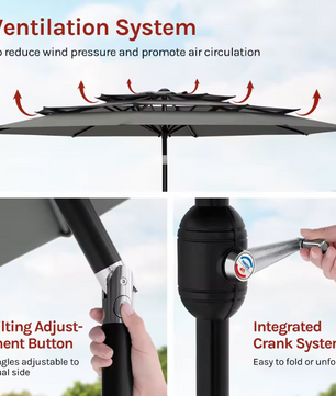 Sedia Grote Ronde Tuinparasol 292cm – Kantelbare Parasol