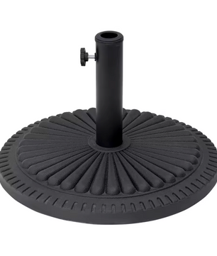 Parasolvoet Zwart – Decoratieve Parasolstandaard Ø49x32 cm, 15 kg