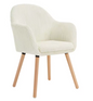 Moderne Eetkamerstoel met Armleuningen – Gestoffeerde Corduroy Keukenstoel – Scandinavisch Design – Comfortabele Rugleuning – Meerdere Kleuren