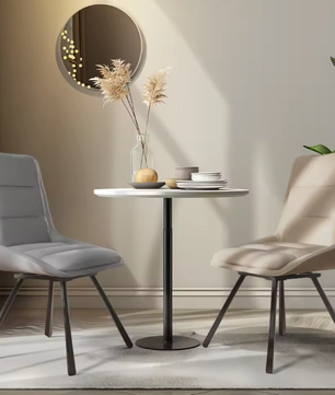 Set van 2 Luxe Draaibare Eetkamerstoelen – 360° Swivel – Gestoffeerd met Hoge Rugleuning