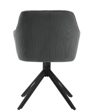 2 stks/set Corduroy Draaibare Eetkamerstoelen Ergonomische Gestoffeerde Keukenstoelen met Armleuningen Rugleuning Lounge Stoel voor Woonkamer