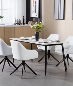 2 stks/set Corduroy Draaibare Eetkamerstoelen Ergonomische Gestoffeerde Keukenstoelen met Armleuningen Rugleuning Lounge Stoel voor Woonkamer