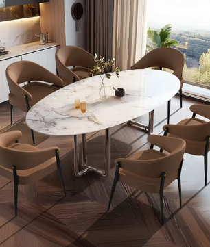 Set van 2 Luxe Eetkamerstoelen – Gewatteerde Zitting & IJzeren Frame – Microvezelleer Stoelen