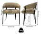 Set van 2 Luxe Eetkamerstoelen – Gewatteerde Zitting & IJzeren Frame – Microvezelleer Stoelen