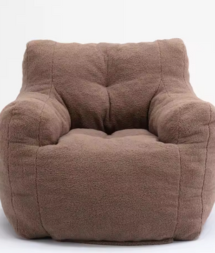 Witte Lounge Zitzakstoel – Comfortabele Teddyfauteuil zonder Montage, Zachte Stoffering & Ergonomisch Design