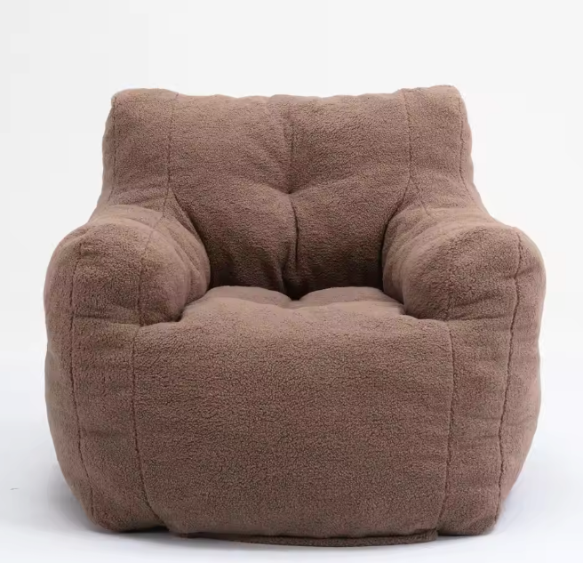Witte Lounge Zitzakstoel – Comfortabele Teddyfauteuil zonder Montage, Zachte Stoffering & Ergonomisch Design