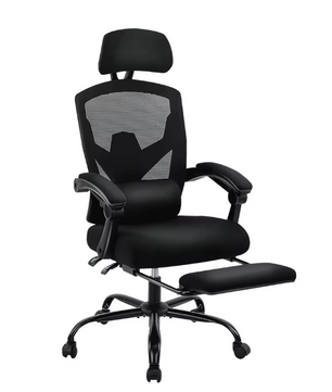 Ergonomische Draaistoel – Ligfunctie – Mesh Rug – Lendensteun & Voetsteun