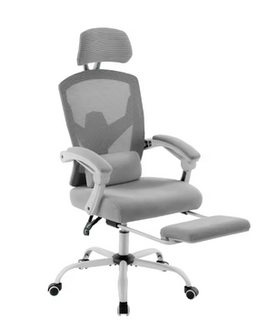 Ergonomische Draaistoel – Ligfunctie – Mesh Rug – Lendensteun & Voetsteun