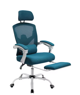 Ergonomische Draaistoel – Ligfunctie – Mesh Rug – Lendensteun & Voetsteun