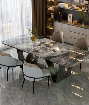Set van 2 Moderne Eetkamerstoelen – Tweekleurig Microvezelleer & Zwart Metalen Frame, Comfortabel en Stijlvol