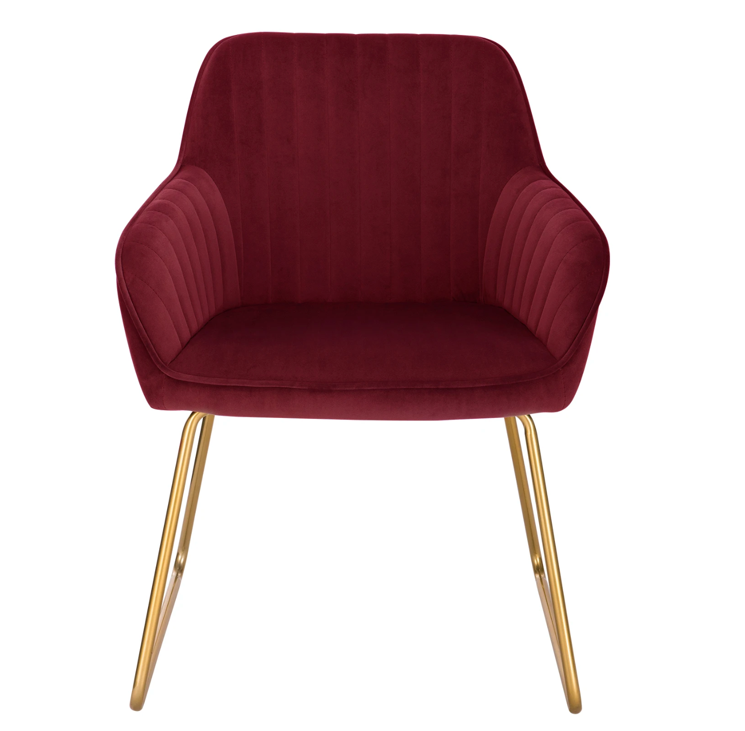 Vintage Fluwelen Eetkamerstoel – Met Armleuningen & Metalen Poten, Ergonomisch Design