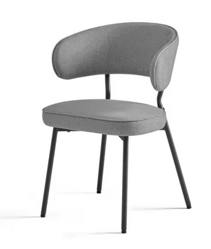 Gestoffeerde Eetkamerstoel Donkergrijs – Comfortabele Zitting, 1 Stuk