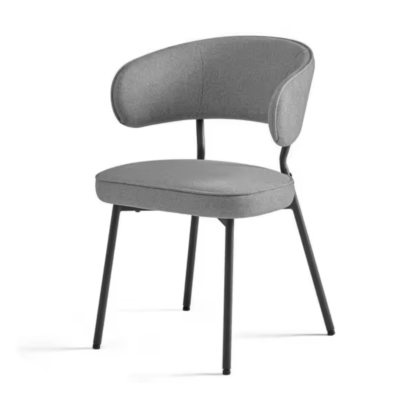 Gestoffeerde Eetkamerstoel Donkergrijs – Comfortabele Zitting, 1 Stuk
