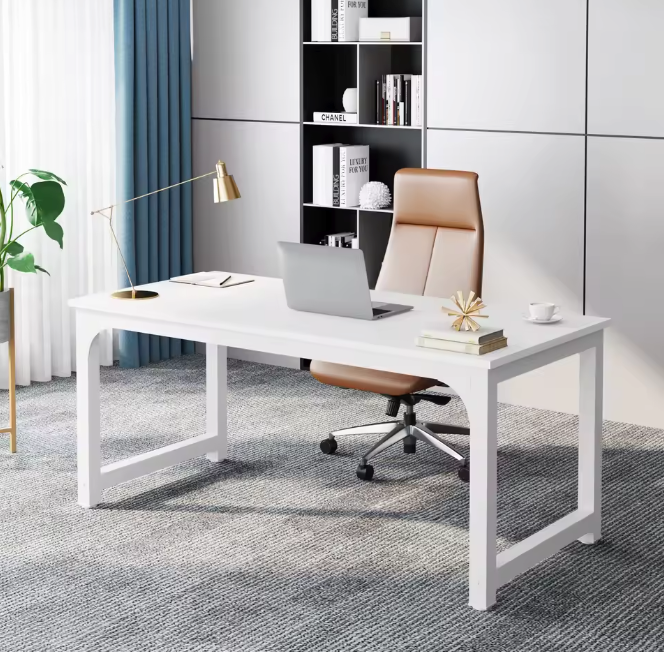 Modern Groot Bureau – 160 cm Werktafel met Stalen Frame